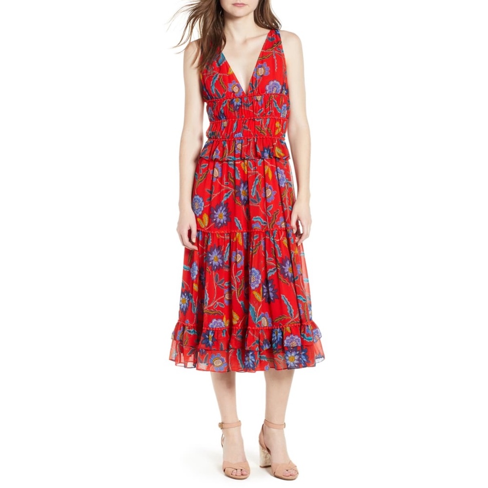 Rebecca Minkoff Red Floral Lucy Dress sz 2 EUC - Picture 8 of 16